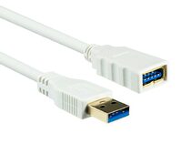 Networx USB 3.0 Kabel Typ A Verlängerung Stecker A auf Buchse A, 2 m, weiß
