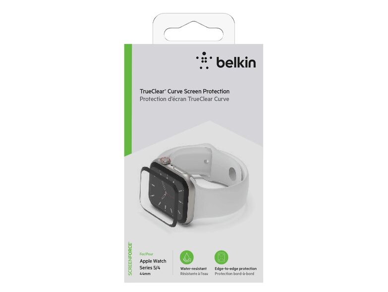 Belkin SCREENFORCE TrueClear Curve, Displayschutz für Apple Watch 4/5, 44 mm