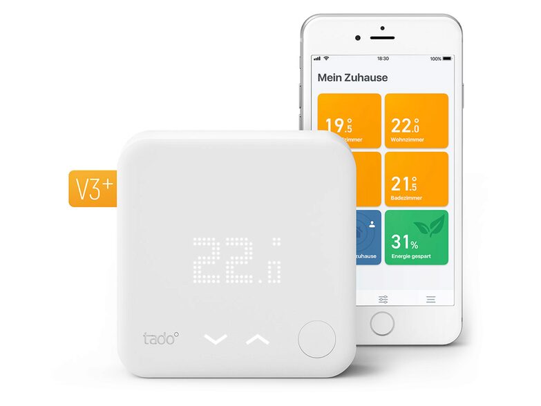 tado° Smartes Thermostat Starter Kit V3+, inkl. Internet Bridge, weiß