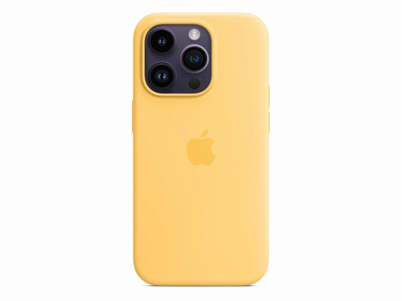 Apple iPhone Silikon Case mit MagSafe, für iPhone 14 Pro, sonnenlicht
