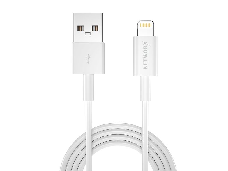 Networx Lightning Kabel, USB auf Lightning 2.0, 2 Meter, weiß