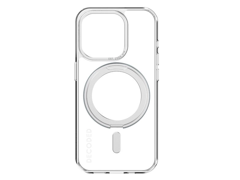 Decoded Recycled Plastic Loop BackCover, Hülle f. iPhone 15 Pro, MagSafe, clear