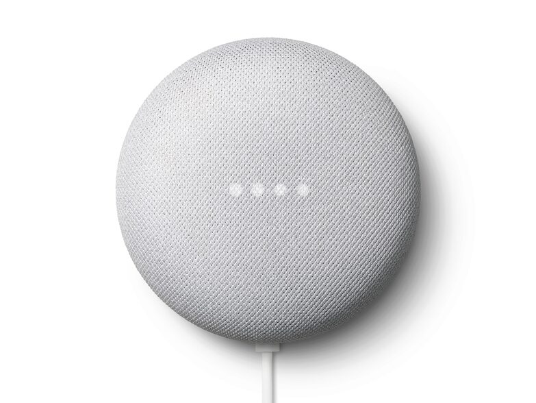 Google Nest Mini, sprachgesteuerter Lautsprecher, kreide