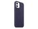 Apple iPhone Leder Case mit MagSafe, für iPhone 12/12 Pro, dunkelviolett