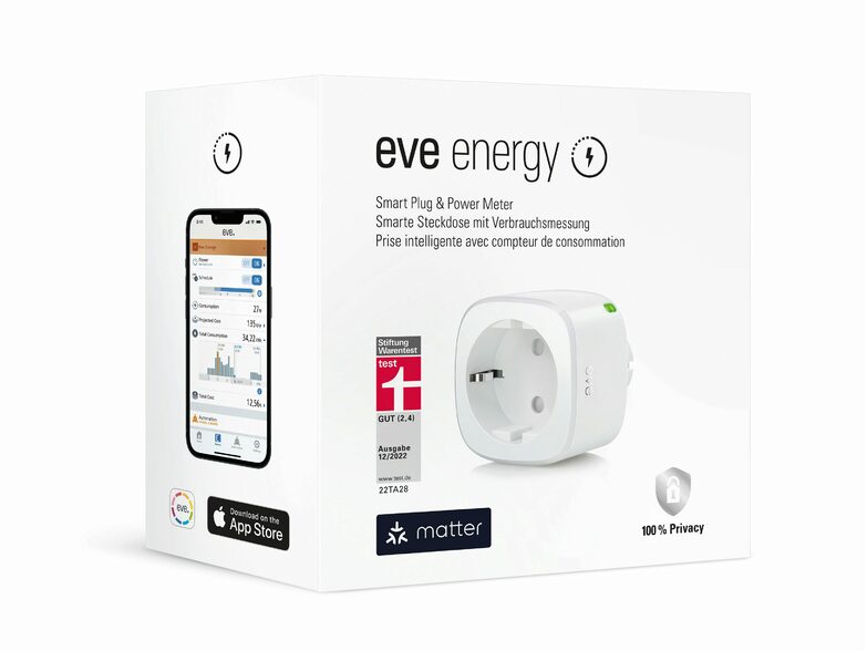 Eve Energy, Smarte Steckdose, HomeKit, Thread/Matter, weiß