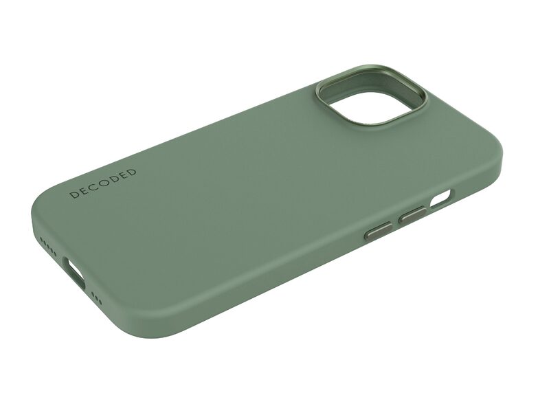 Decoded Silicone Back Cover, Schutzhülle für iPhone 15, MagSafe, salbeigrün