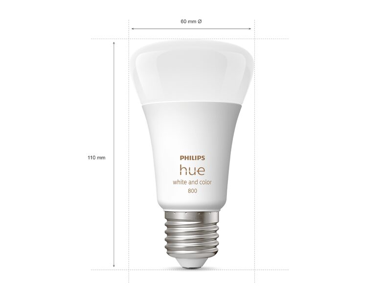 Philips Hue White & Color Ambiance-Lampe, 4x E27 Glühbirne, 60 Watt