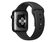 Apple Watch, 42 mm, Edelstahlgehäuse spaceschwarz, Sportarmband schwarz
