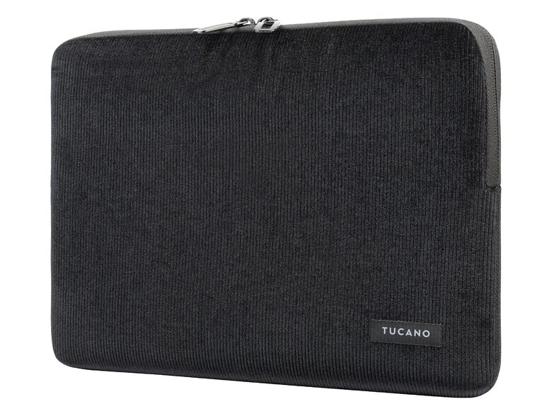 Tucano Velluto Second Skin, Schutzhülle für MacBook 16", cord, schwarz