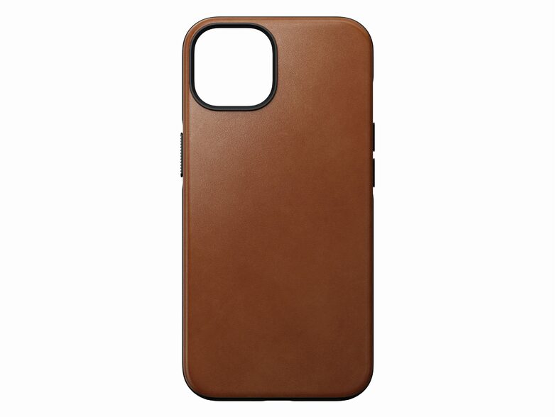 Nomad Modern Case, Leder-Schutzhülle für iPhone 14 Plus, mit MagSafe, braun