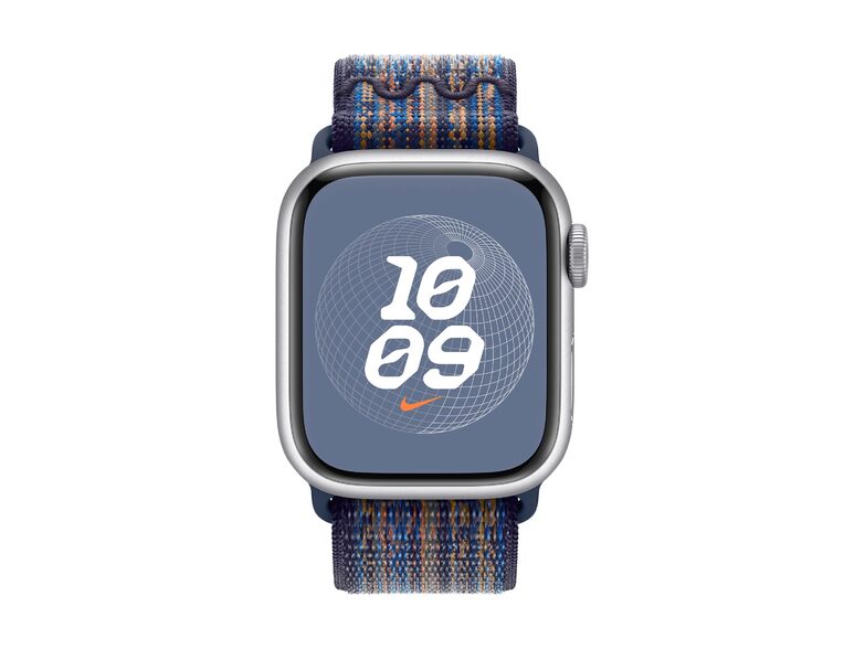 Apple Nike Sport Loop, für Apple Watch 41 mm, Nylon, game royal/orange