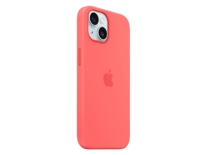 Apple iPhone Silikon Case mit MagSafe, für iPhone 15 Plus, guave