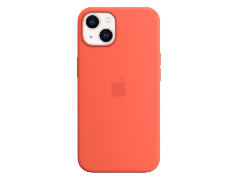 Apple Silikon Case mit MagSafe, für iPhone 13, nektarine