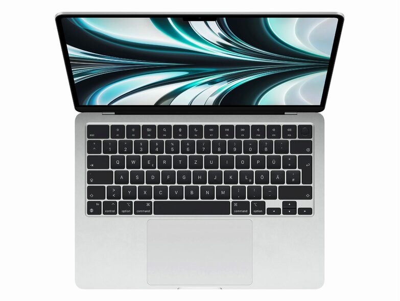 Apple MacBook Air Ret. 13", M2 8C CPU, 16 GB RAM, 256 GB SSD, silber