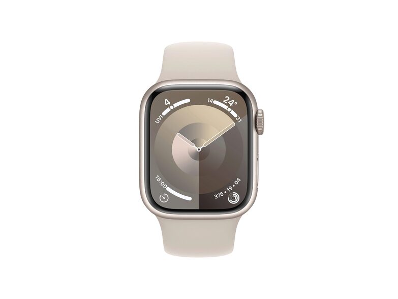 Apple Watch Series 9, GPS & Cell., 41mm, Alu. polarstern, Sportb. polarstern