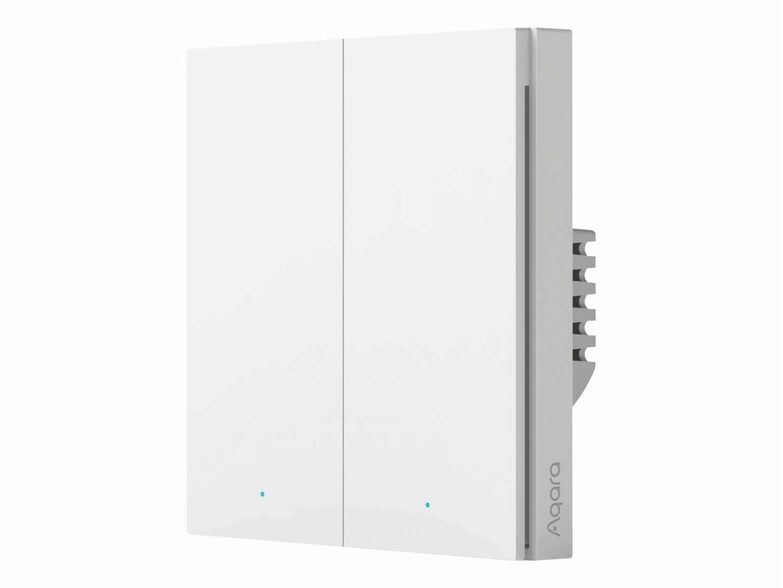 Aqara Smart Wall Switch H1, ohne Neutralleiter, Doppelschalter, HomeKit, weiß