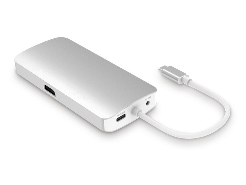 Networx USB-C Hub, Multiadapter für MacBook, silber