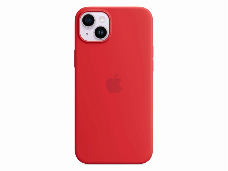 Apple iPhone Silikon Case mit MagSafe, für iPhone 14 Plus, rot