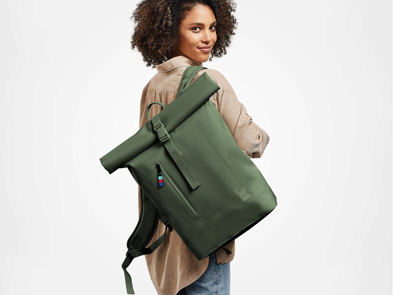 Got Bag Rolltop Lite, Rucksack für MacBook bis 15", aus Meeresplastik, alge