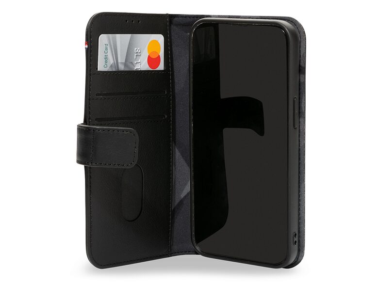 Decoded Detachable Wallet, Leder-Schutzhülle iPhone 13 Pro, MagSafe, schwarz