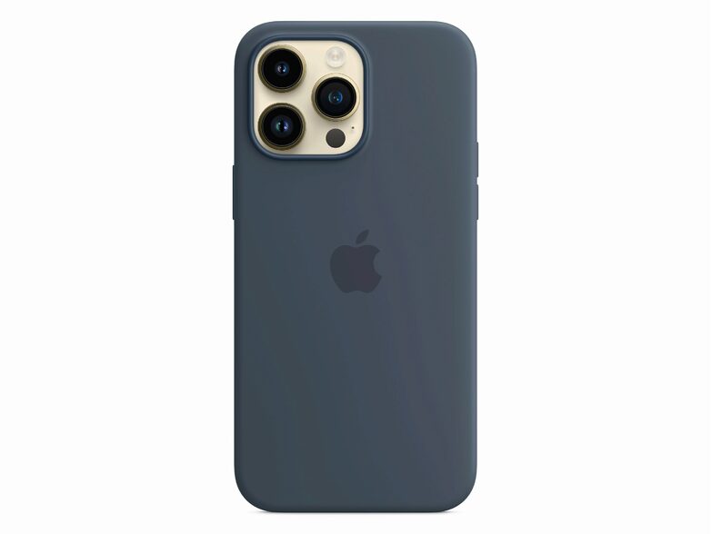 Apple iPhone Silikon Case mit MagSafe, für iPhone 14 Pro Max, sturmblau