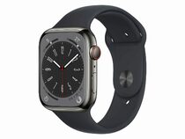 Apple Watch Series 8, GPS & Cellular, 45 mm, Edelstahl, Sportarmband