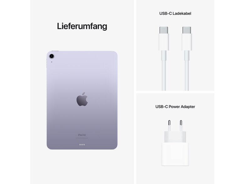 Apple iPad Air (5. Gen.), mit WiFi, 64 GB, violett