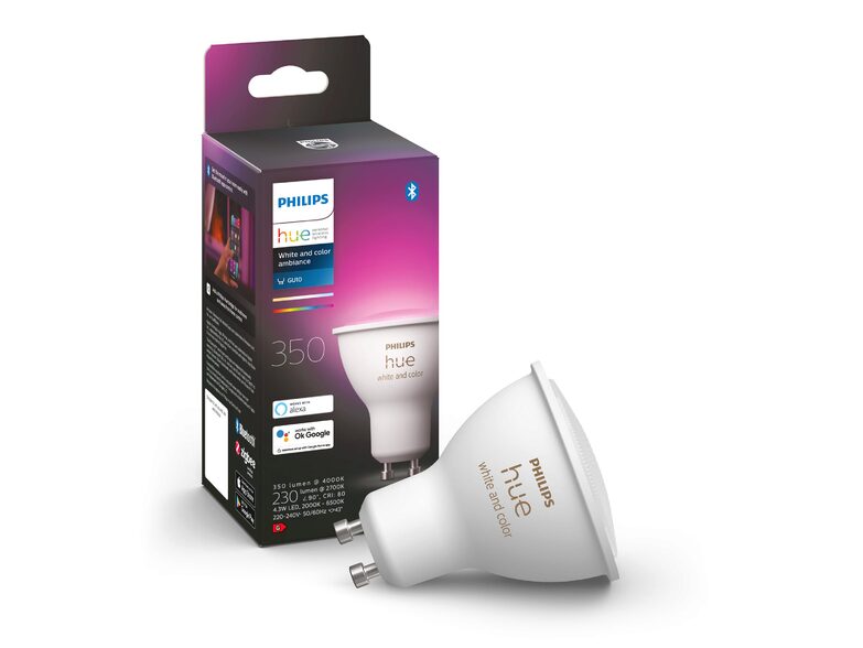 Philips Hue White & Color Ambiance-Lampe, GU10 Glühbirne, 230 lm