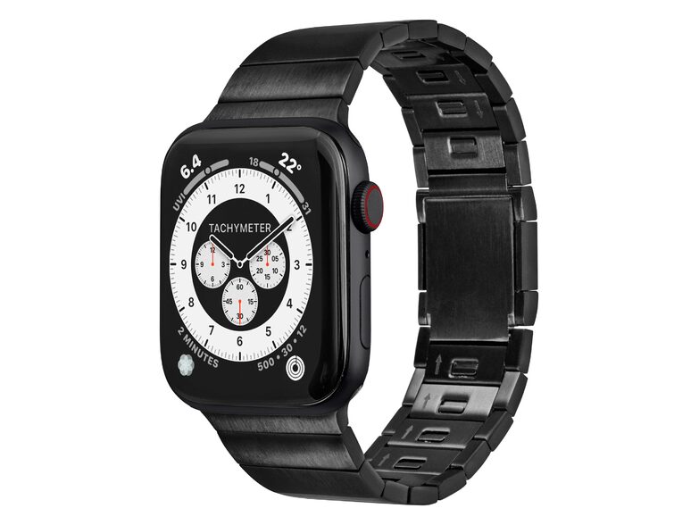 LAUT LINKS 2.0, Armband für Apple Watch, 42/44/45/49 mm, Edelstahl, schwarz