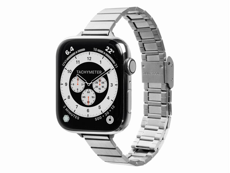 LAUT LINKS PETITE, Armband für Apple Watch 42/44/45/49 mm, Edelstahl, silber