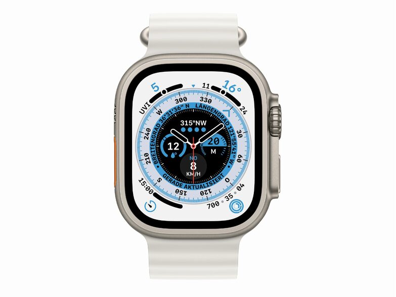 Apple Ocean Armband, für Apple Watch 49 mm, weiß