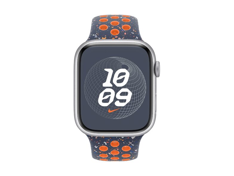 Apple Nike Sportarmband, für Apple Watch 45 mm, M/L, blue flame