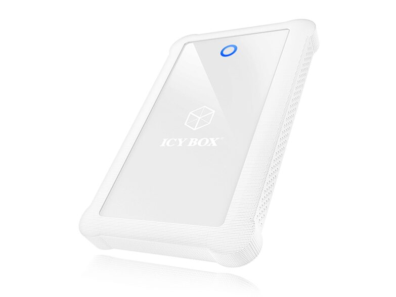 ICY BOX IB-233U3-Wh, Gehäuse für 6,35 cm (2,5") SATA-Festplatte, USB 3.0, weiß