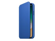 Apple Leder Folio Case, für iPhone X, electric blau