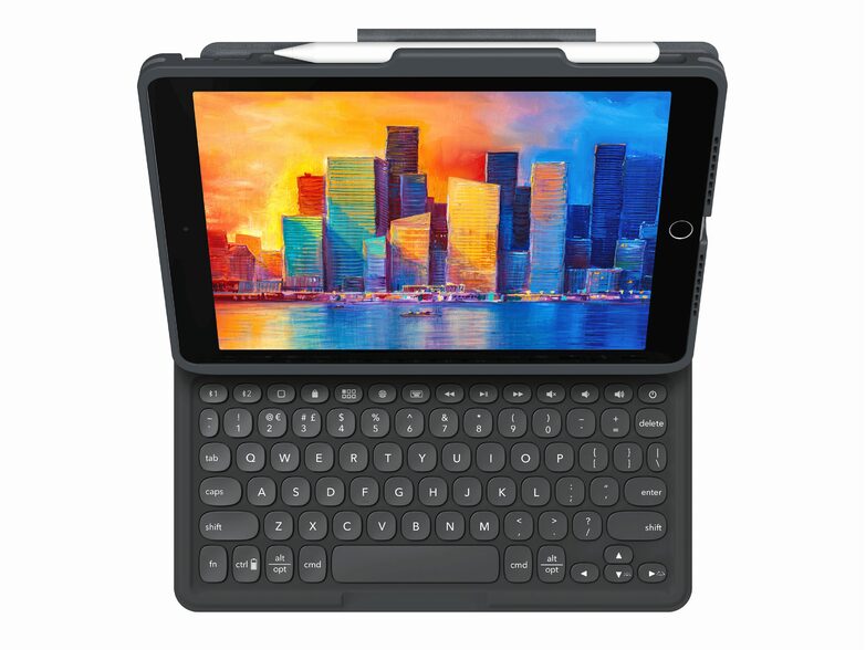 ZAGG Pro Keys, Tastatur-Case für iPad 10,2", deutsch, schwarz/grau