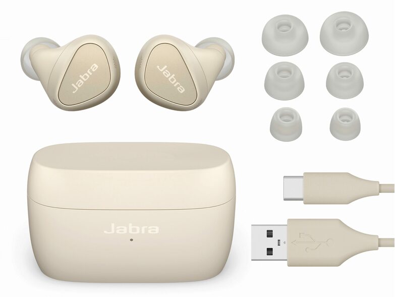 Jabra Elite 5, In-Ear-Bluetooth-Kopfhörer, USB-C, IP55, beige