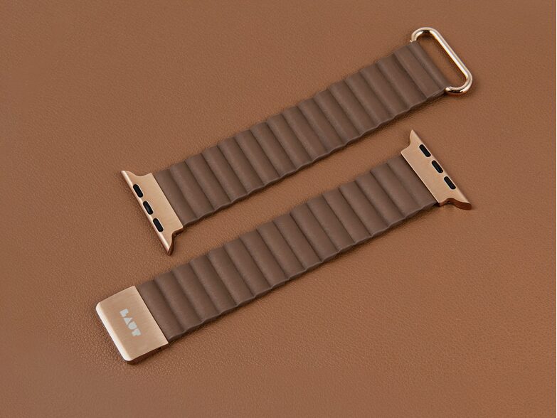 LAUT NOVI LUXE, Armband für Apple Watch 42/44/45/49 mm, Kunstleder, braun