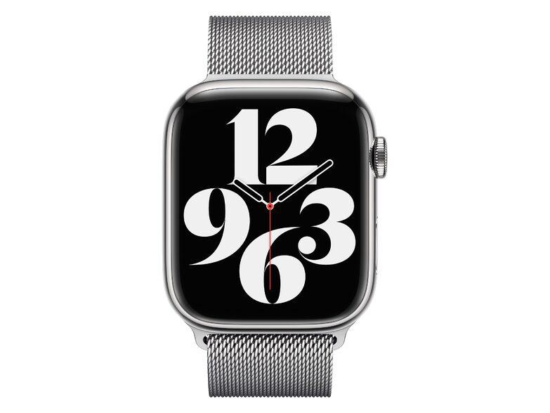 Apple Milanaise Armband, für Apple Watch 45 mm, Metal, silber
