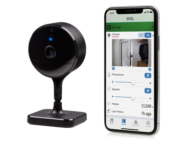 Eve Cam, smarte Sicherheitskamera, für iPad/iPod/iPhone, schwarz