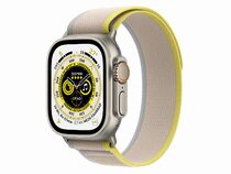 Apple Watch Ultra, GPS & Cell., 49 mm, Titangehäuse, Trail Loop gelb/beige S/M