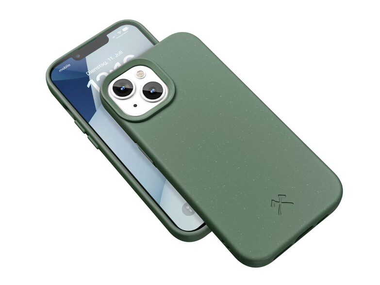 Woodcessories Bio Case MagSafe, Schutzhülle für iPhone 15, grün