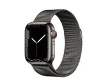 Apple Watch Series 7, GPS & Cellular, 41 mm, Edelstahl, Milanaise-Armband