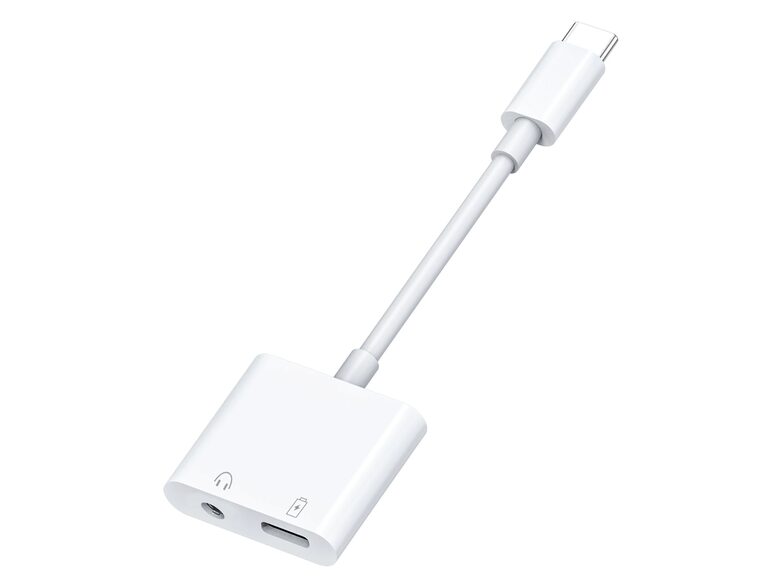 Networx USB-C-Audioadapter, USB-C auf USB-C und 3,5mm Klinke, weiß