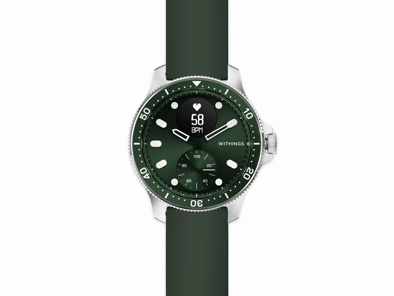 Withings ScanWatch Horizon, Hybrid-Smartwatch, 43 mm, grün