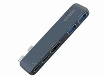 Networx Dual-USB-C-Hub, für MacBook M1 und M2, USB-C/USB 3.1/HDMI, mitternacht