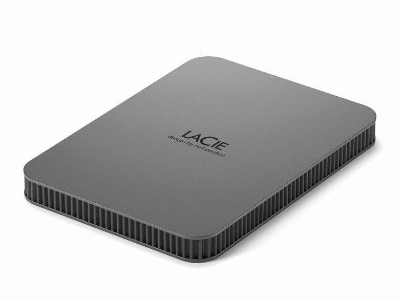 LaCie Mobile Drive Secure, 2 TB ext. Festplatte (2022), USB-C 3.2 Gen 1, grau