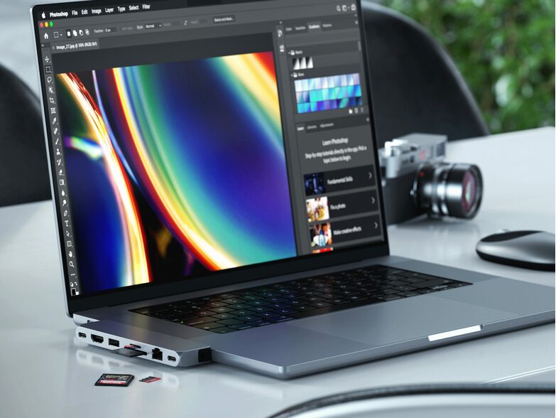 Satechi Pro Hub Max, USB-4/USB-A/C/HDMI/Ethernet, spacegrau