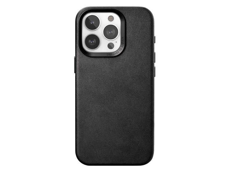 Woodcessories Bio Leather Case, Lederschutzhülle für iPhone 15 Pro Max, schwarz