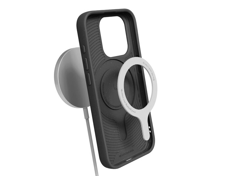 Woodcessories Bio Case MagSafe, Schutzhülle für iPhone 15 Pro, schwarz