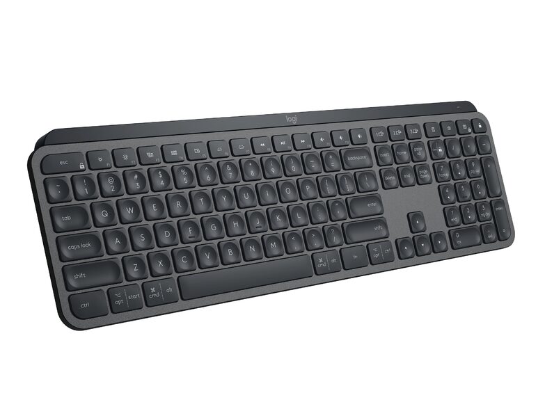 Logitech MX Keys, kabellose Tastatur, Bluetooth, beleuchtete Tasten, Graphit